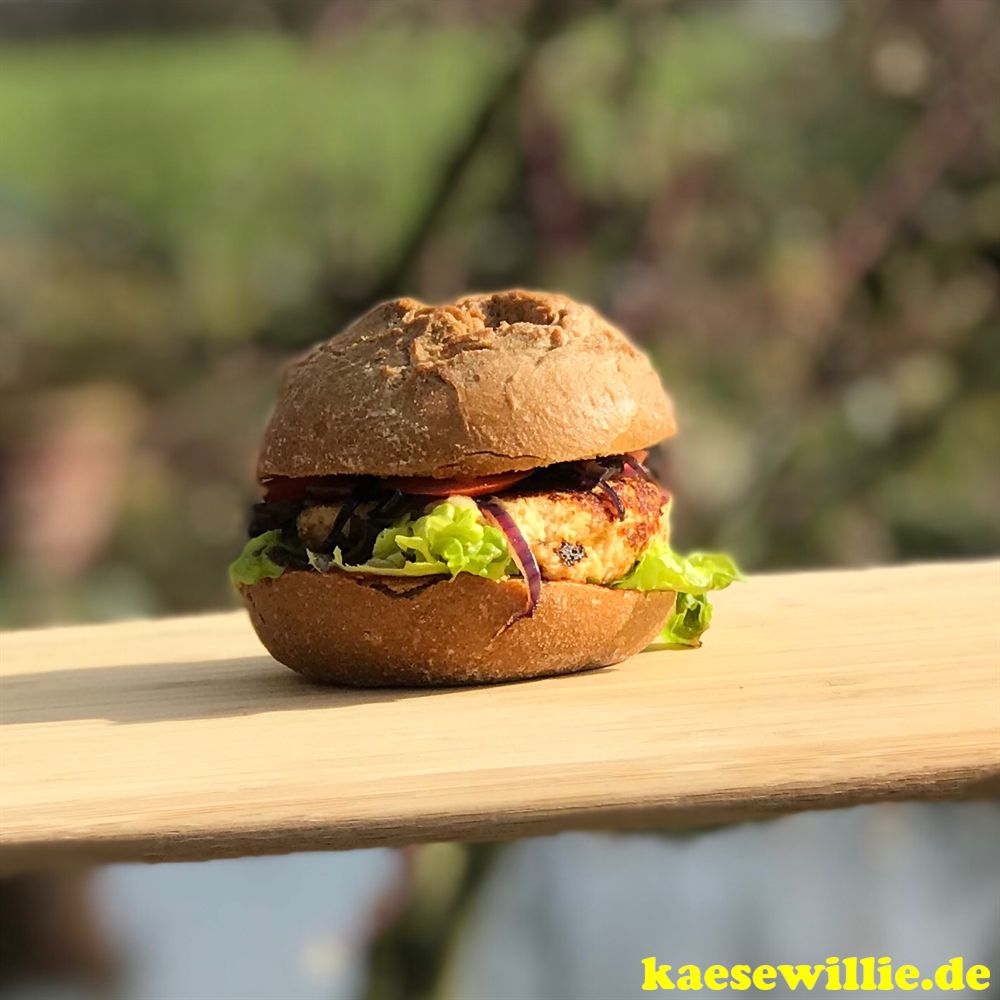 Blumenkohl - Burger mit Cheddar 