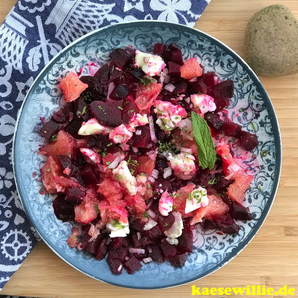 Rote Beete Salat mit Grapefruit & Minze