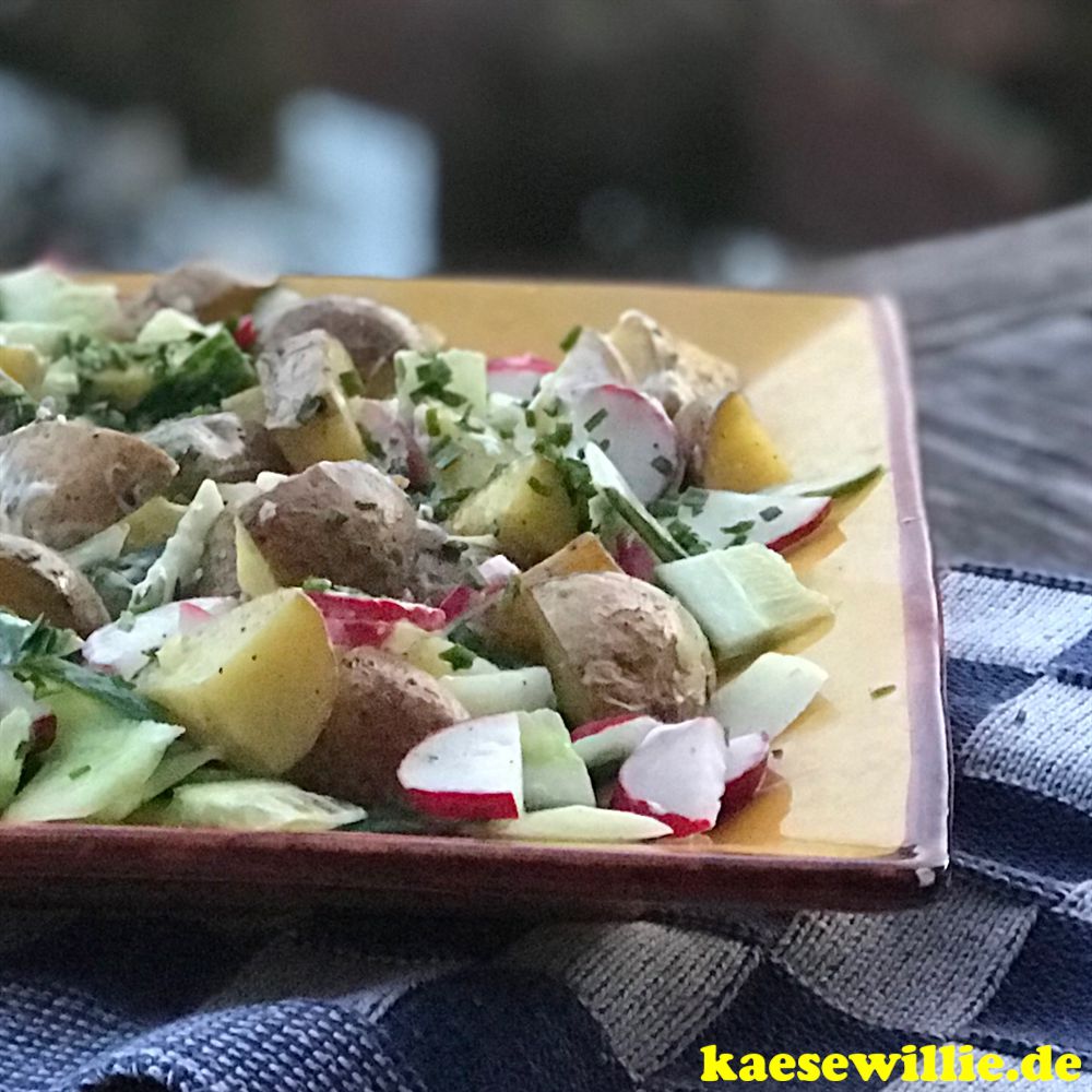 Rezept| Frühlings - Kartoffelsalat mit Frischkäse | KäseWillie