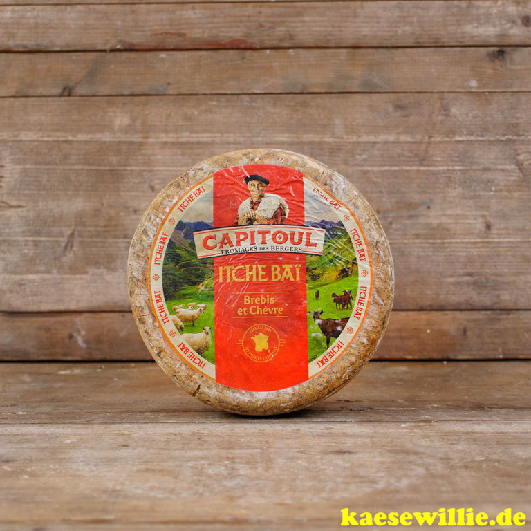 KäseWillie:Produktbild-Itche Bai-Schnittkäse aus Ziegen- und Schafmilch-Frankreich
