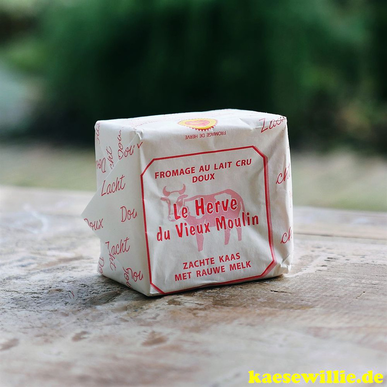 KseWillie Online Shop:Produktbild-Le Herve du Vieux Moulin-Weichkse aus belgien.